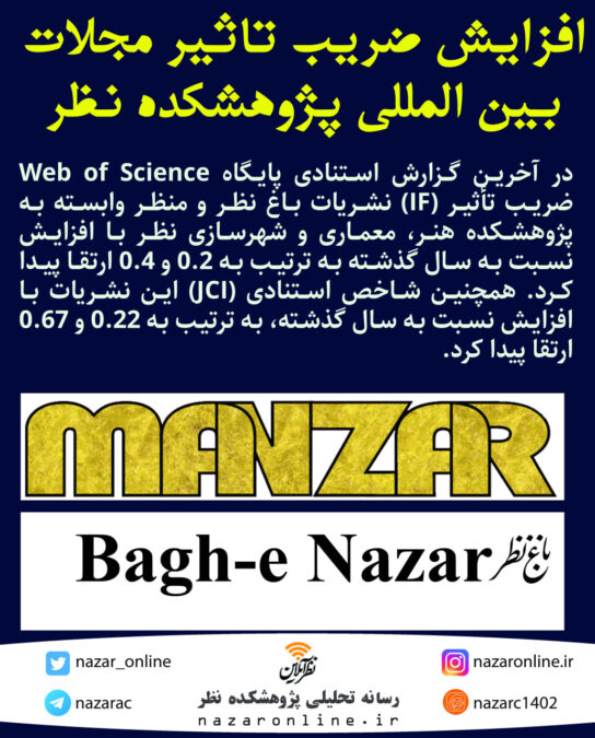 افزایش ضریب تاثیر مجلات بین المللی پژوهشکده نظر